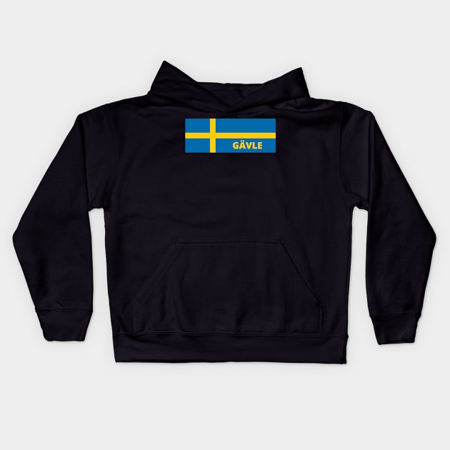 Gävle City in Swedish Flag Kids Hoodie by aybe7elf